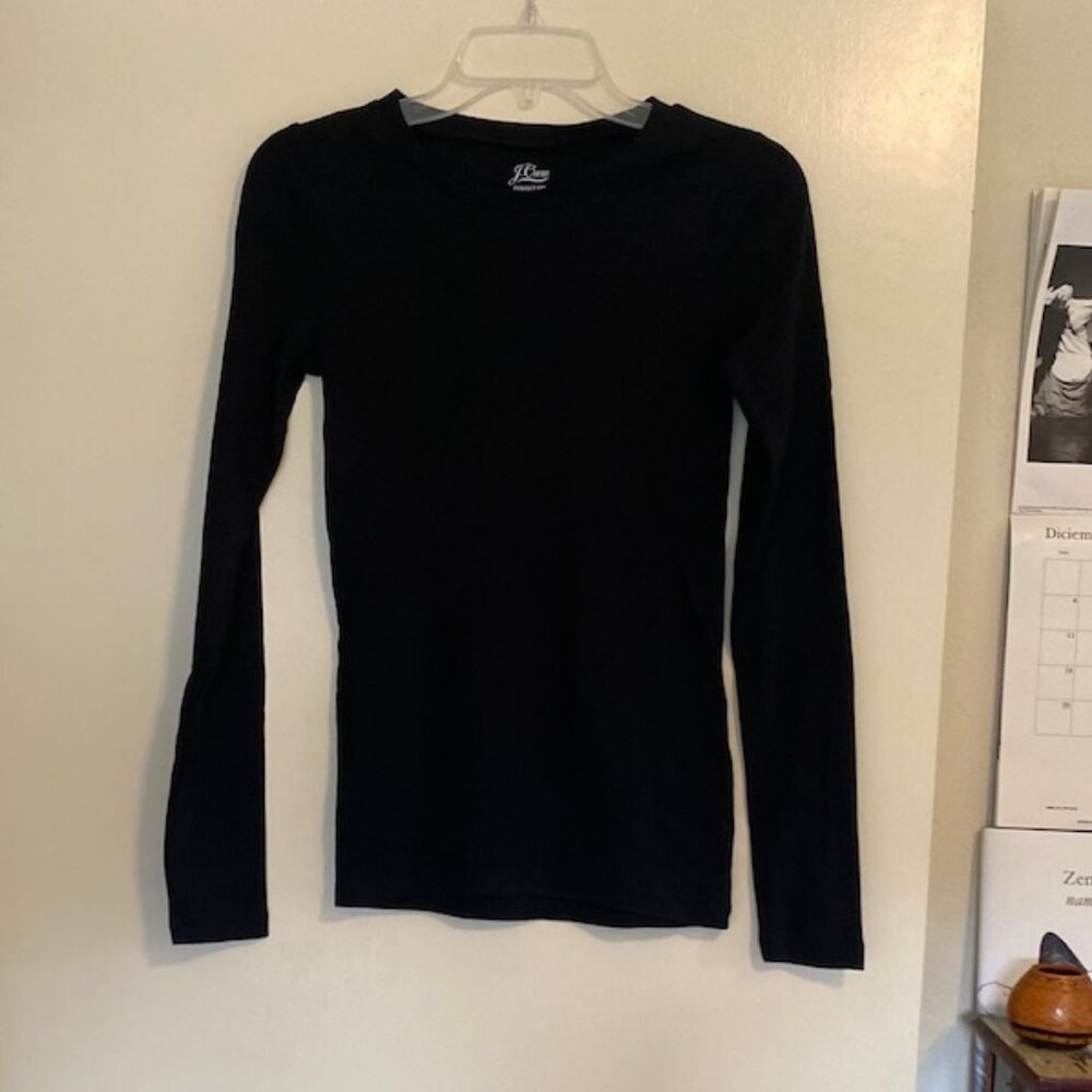 Re-Imagined J Crew Knit Goods L/S  Tee, Women's Size Small, Like New Condition
